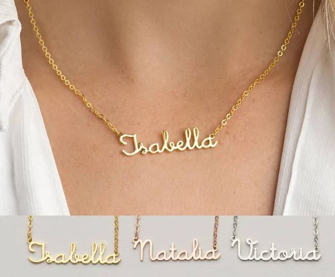 Personalized Dainty Nameplate Necklace
