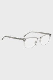 BOSS - Optical frames in metal and transparent acetate - Light Grey