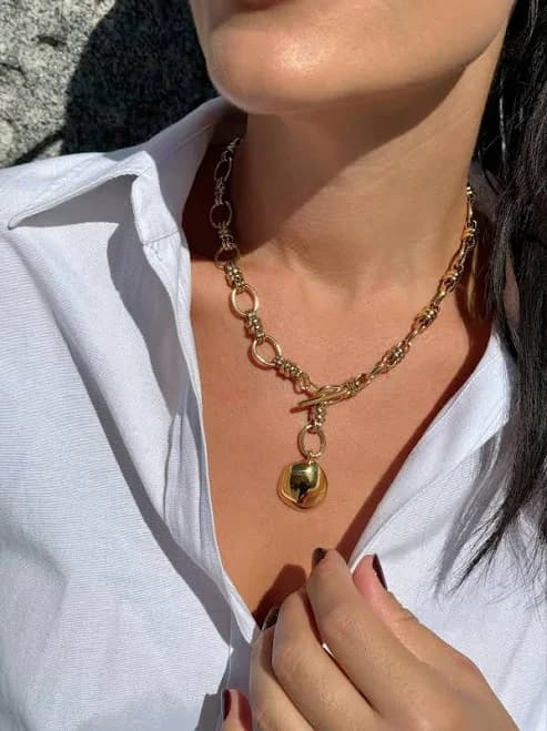 Stainless Steel Chunky Chain Necklace