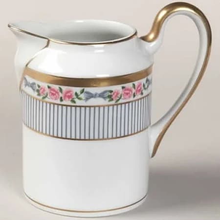 Christian Dior Dior Rose Creamer 4 1/8" - China Dinnerware & Dishes in Gray/Pink