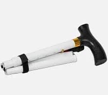 Ambutech Folding Adjustable Cane with T-Handle