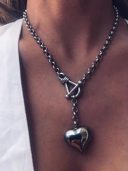 Stainless Steel Heart Charm