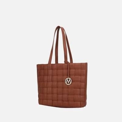 MKF Collection Rowan Woven Vegan Leather Tote Bag
