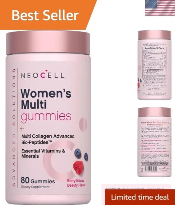 NeoCell Women's Multivitamin Gummy Berry Flavor 80 Tasty Gummies