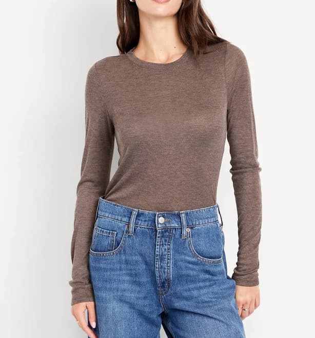 Old Navy Women's Flutterweight Long-Sleeve T-Shirt