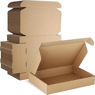Famagic Shipping Boxes 11x8x2 Inch 30 Pack Brown Small Box Corrugated Cardboard Mailers Boxes for Book Gift Packaging Small Business, Mailing Boxes for Shipping
