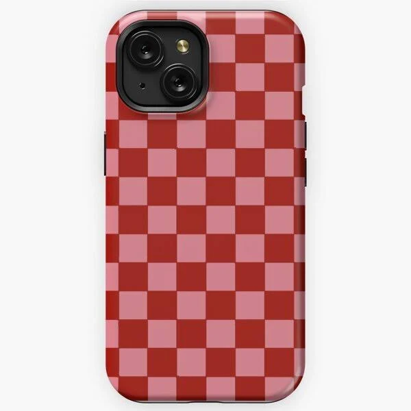 Rare Pink And Red Checkered Iphone Samsung Galaxy Case
