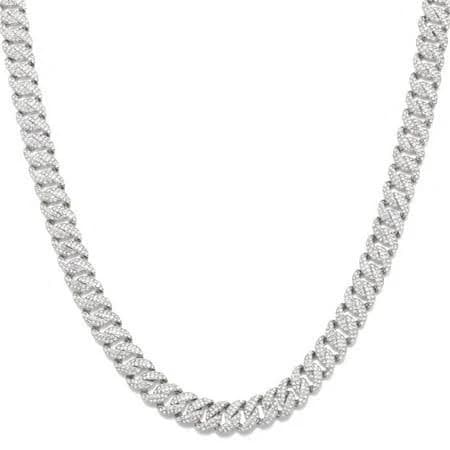 Male 10mm Cuban Chain Necklace For Men Women Iced Out Zircon Hip Hop Jewelry