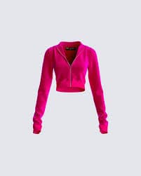 Pink Velour Track Set - Cropped Zip Hoodie + Flare Pants – FINESSE