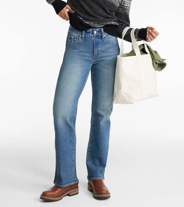 L.L.Bean Women's Signature Original High-Rise Straight-Leg Jeans