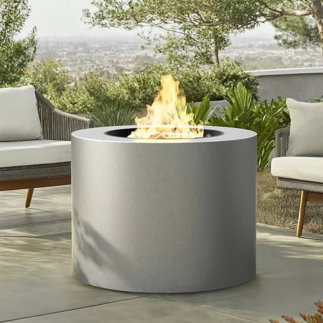 Kinger Home Loren 32-Inch Outdoor Patio Propane Gas Fire Pit