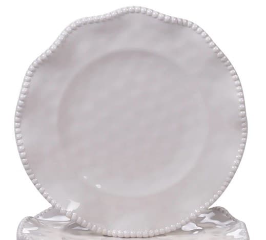 9" Round Cream Perlette Melamine Salad Plate - Wilford & Lee Home Accents