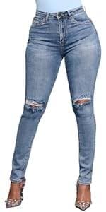 Amazon.com: HugeNice Women's Casual Loose Solid Ribbed Jumpsuit Elegant V Neck Long Sleeve Long Romper Stretchy Wide Leg Jumpsuits with Belt(438Blue,Medium) : Clothing, Shoes & Jewelry