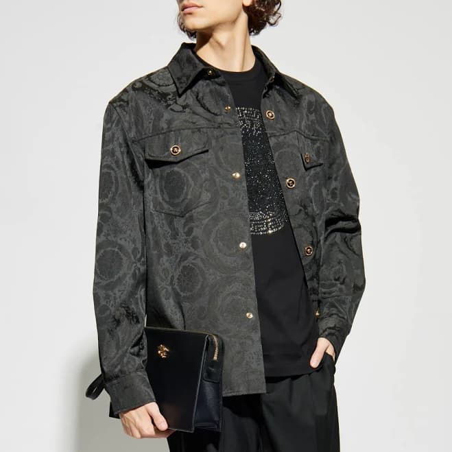 Versace Men's Jacquard Barocco Overshirt