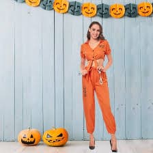 1set Halloween Cosplay Prison Costume Orange Prison Jumpsuit for Women Role-Playing Party Cosplay Convict Outfits Halloween Fancy Dress Costume : Clothing, Shoes & Jewelry - Amazon.com