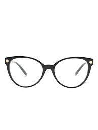 Versace Eyewear Greca-arm butterfly-frame Glasses | Black | FARFETCH