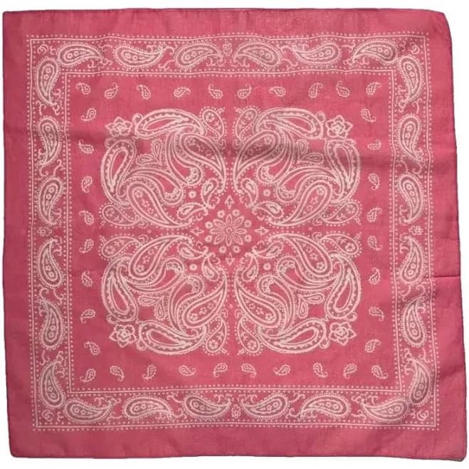 GUCCI Pink Cotton GG Print Bandana Scarf