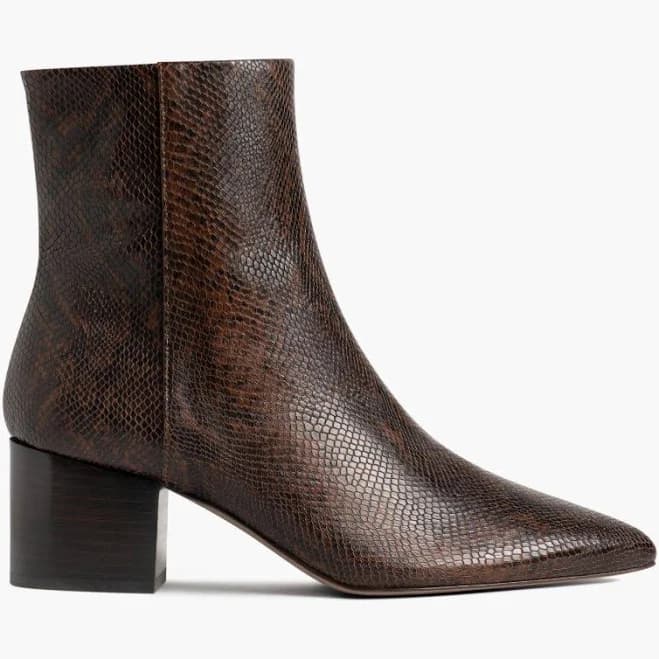 Thursday Boot Company Women's Luna Snake Print Leather Bootie