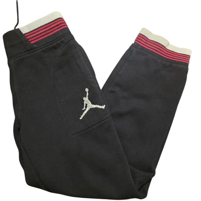Jordan Kids Black Sweatpants With Red Stripes Size 12-13 Years - Kids | Color: Black/Red | Size: L