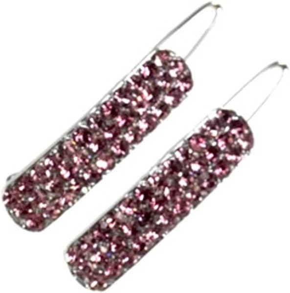 Crystal Rectangle Barrette (Pair)