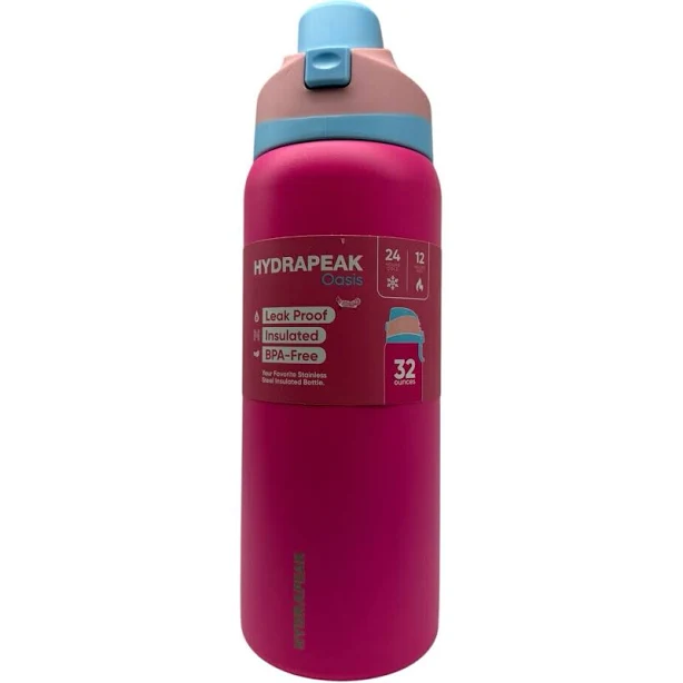 Hydrapeak Oasis 32 Oz Insulated Water Bottle Tumbler Multicolored