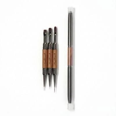 Alilang 3-Piece Double-Ended Nail Art Brush Set