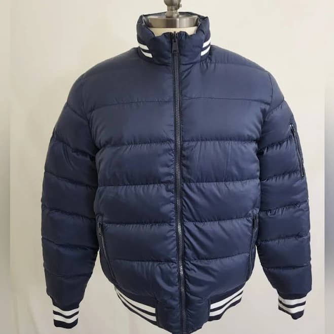 Tommy Hilfiger Jackets & Coats | Tommy Hilfiger Mens Reversable Puffer Jacket. Size Medium. Blue, Gray White | Color: Blue/Gray | Size: M | Rhonest's