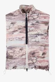 Cropped waistcoat with landscape print | 34 | Dandelion Dust | 200090000001