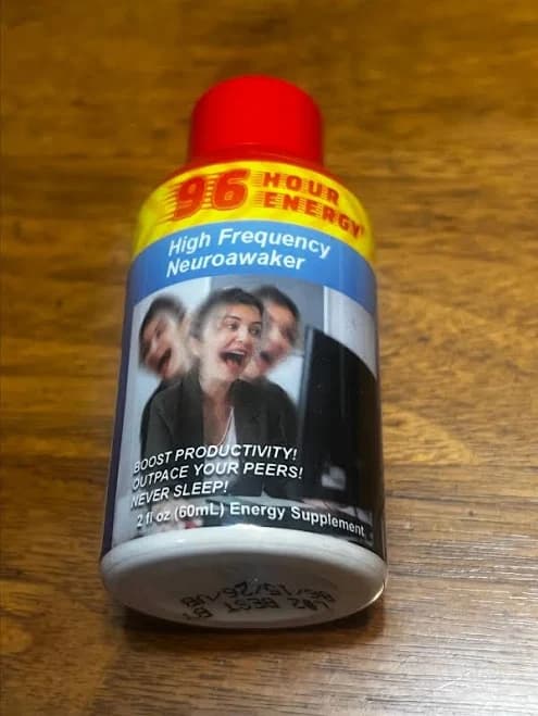 Meow Wolf Omega Mart Exclusive Merch "96 Hour Energy High Frequency Neuroawaker"