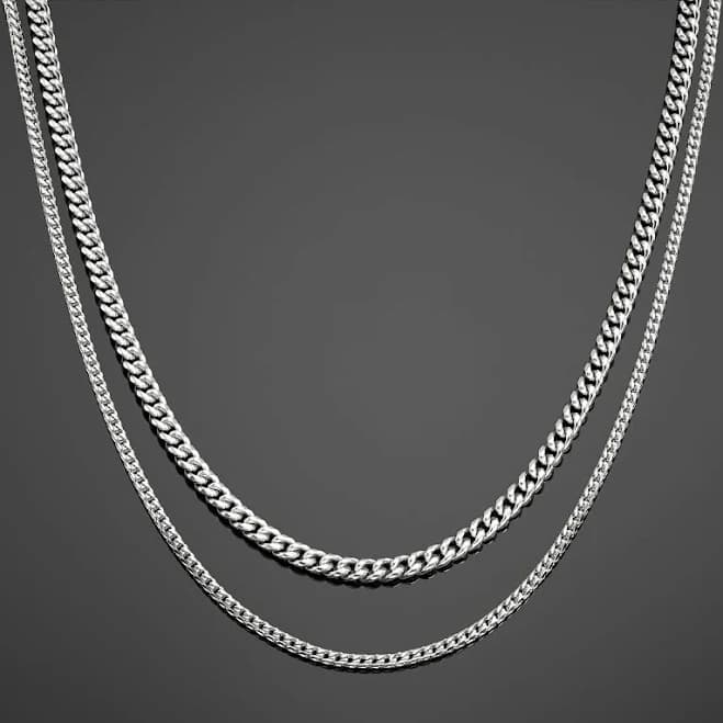 Cuban Link+ Franco Link Silver Stack