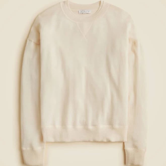 J.Crew Women's Oversized Merino Wool Sweatshirt