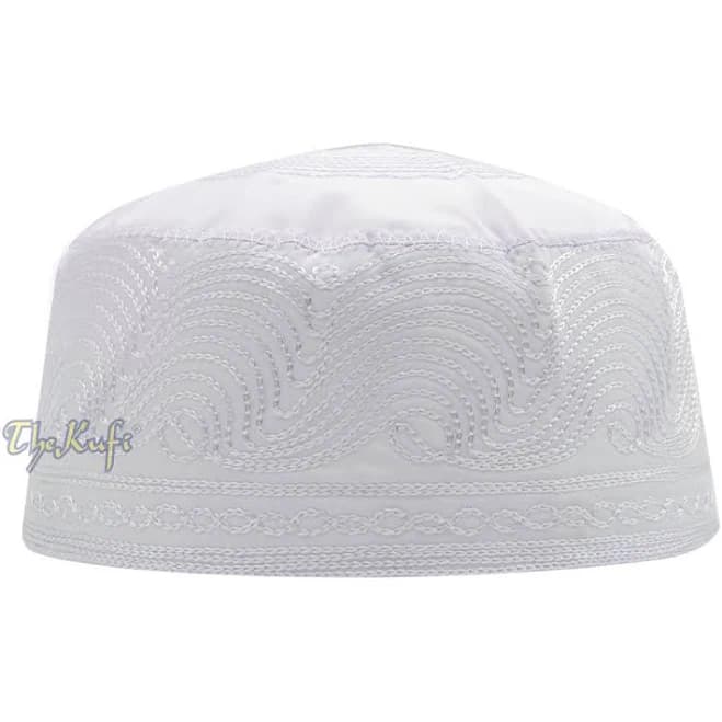 Thekufi Men's Muslim Embroidered Cotton-blend Kufi Hat