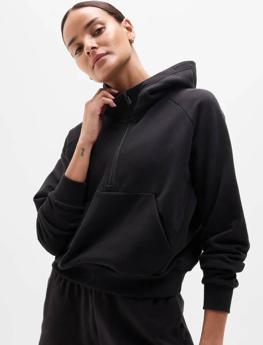 Athleta Women's Forever Fleece 1/2 Zip Hoodie