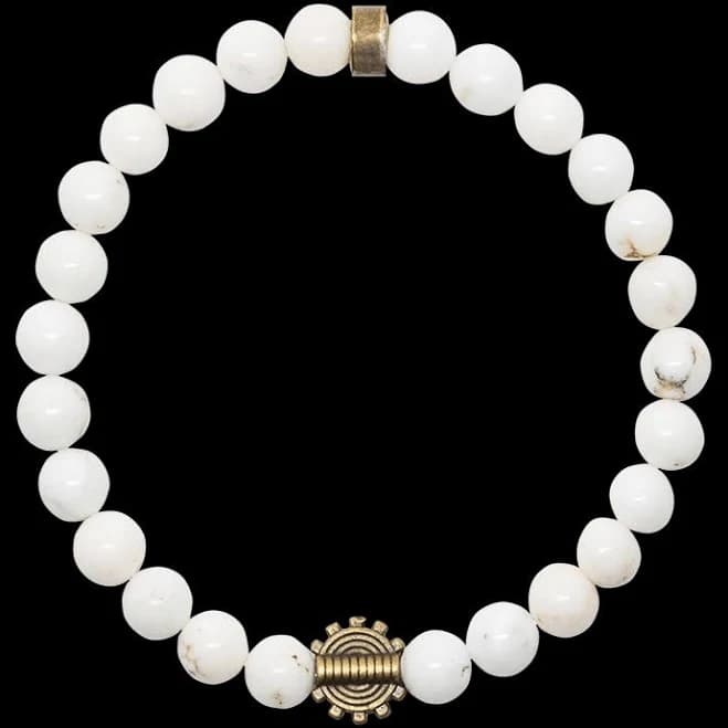 Wild in Africa White Turquoise Bracelet