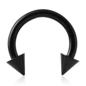 4g Spiked Black Circular Barbell 4g