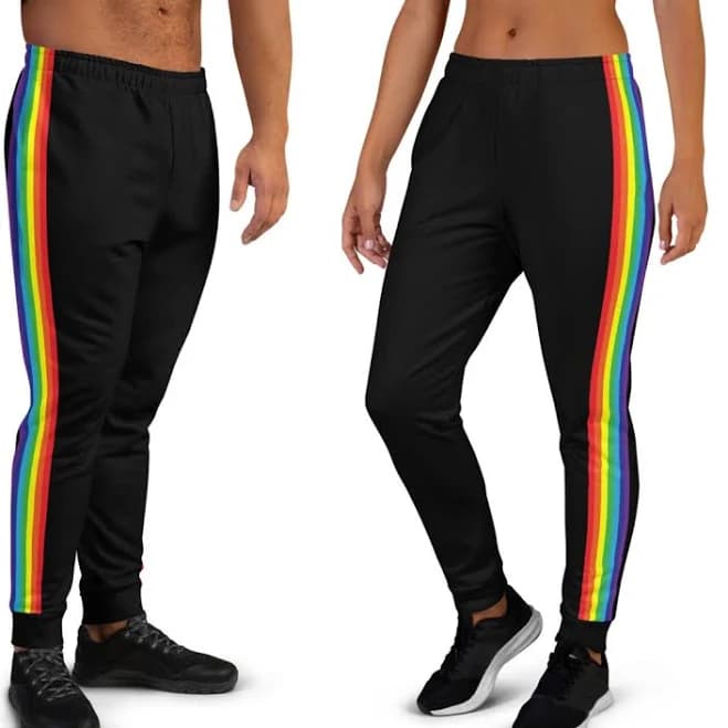 LGBT Rainbow Pride Striped Joggers