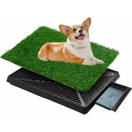 Przl Grass Pad for Dogs with Tray, 25 inch20 inch Dog Grass Pad with Tray for Puppy Potty Training, Washable Indoor Dog Potty Grass, Resuable