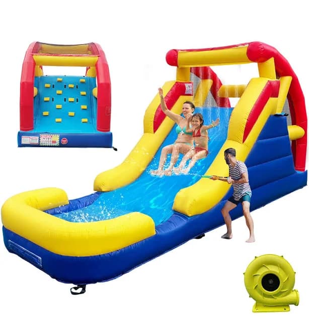 JOYMOR Inflatable Bounce House with Slide & Climbing Wall