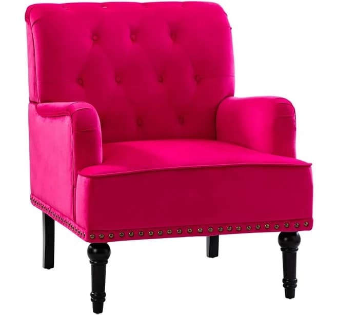 Velvet Tufted Upholstered Single Sofa Chair