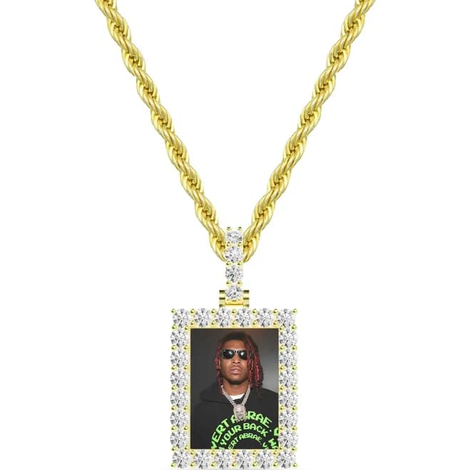 Custom Rectangle Photo Pendant