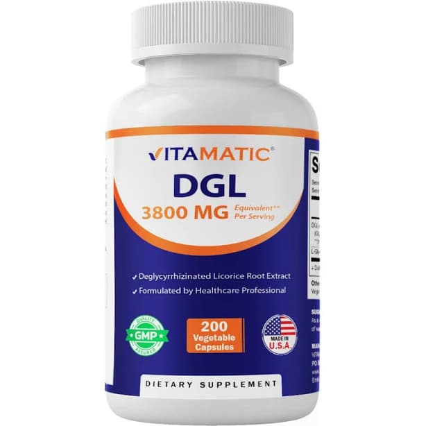 DGL Licorice Extract 3800 Mg 200 Capsules 6 Bottle