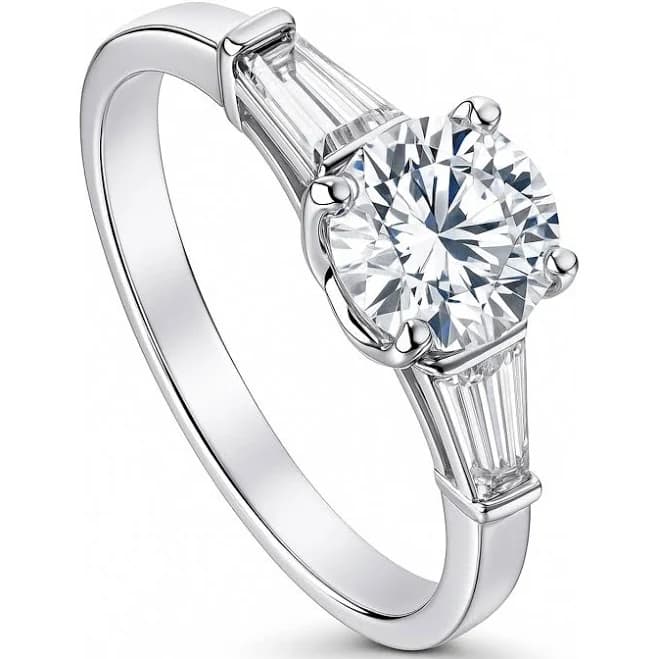 BERRICLE Women's Sterling Silver 1ct Cubic Zirconia Solitaire Wedding Engagement