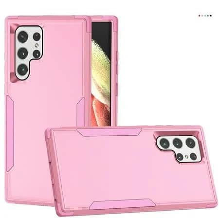 Dteck Slim Pocket-Friendly Hybrid Silicone Bumper Shockproof Tough Rugged Case for Samsung Galaxy