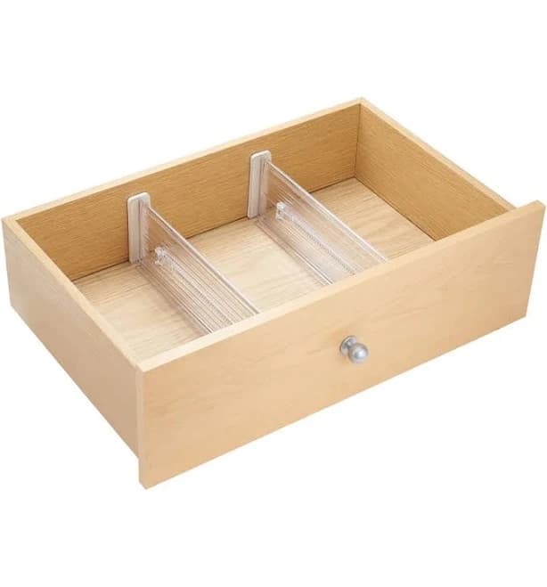 InterDesign Linus Adjustable Deep Drawer Dividers (Set of 2)