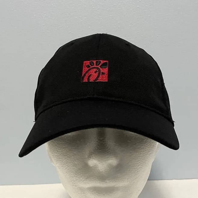 Chick Fil A Adjustable Black Hat Employee Team Style Black Cap