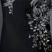 Amazon.com: Generic Trajes de hombre de 2 piezas, lujosos, bordados, con 1 botón, chaqueta de esmoquin con estampado, elegante, para boda, traje de vestir, Blacka3., Pequeño : Ropa, Zapatos y Joyería