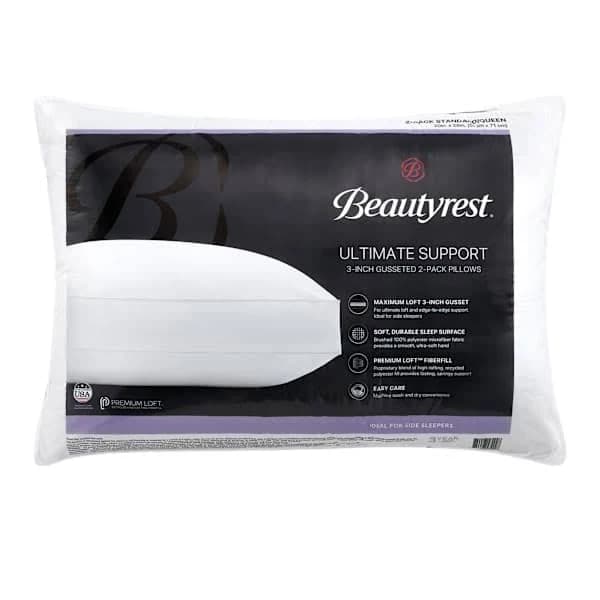 Beautyrest Ultimate Support 3-Inch Gusseted Pillow Set