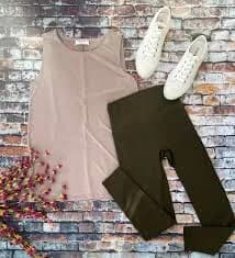 *Dark Olive Athletic Side Seam Leggings