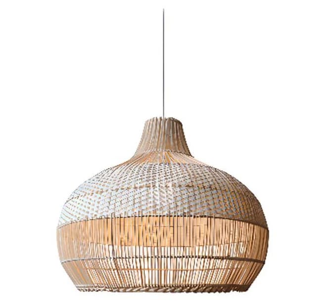 Oriental Rattan Woven Dome Pendant Light