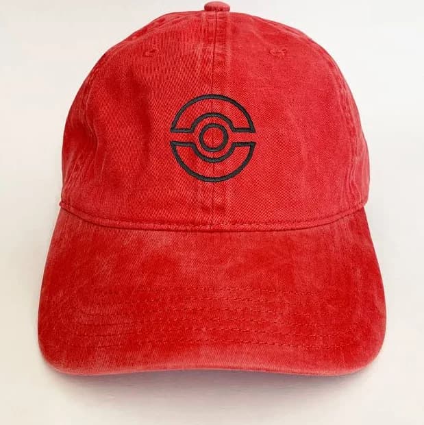 Washed Cotton Cap with Embroidered